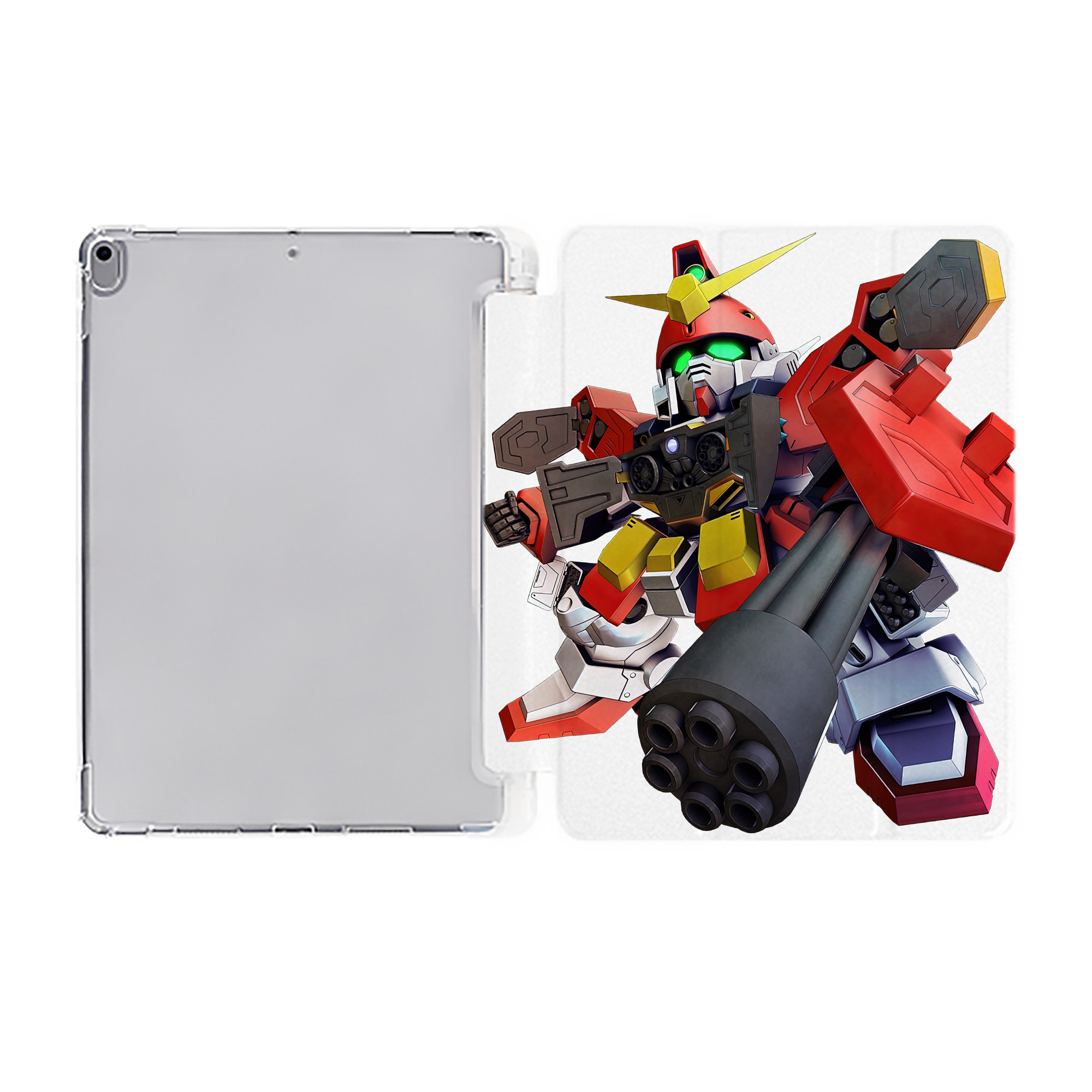 （画像用） 機動戦士ガンダム Mobile Suit Gundam IPad ケース ペン収納付き 三つ折りスタンド PUレザー×シリコン 対応機種9.5/10.5/10.9インチ